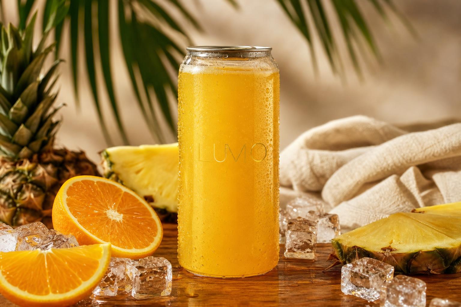 LUMO live canning machine sealing a fresh beverage at a festival